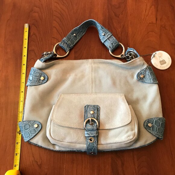 Via Repubblica | Blue Suede Handbag - Picture 11 of 11